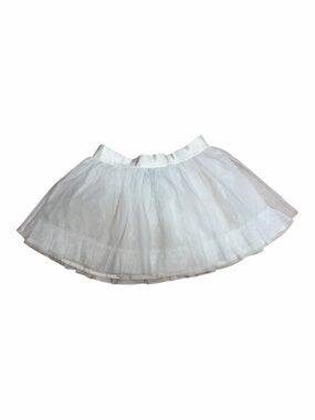 Basic Editions Girls M 7/8 Ivory Layered Tulle Skirt 100% Polyester Party Easter